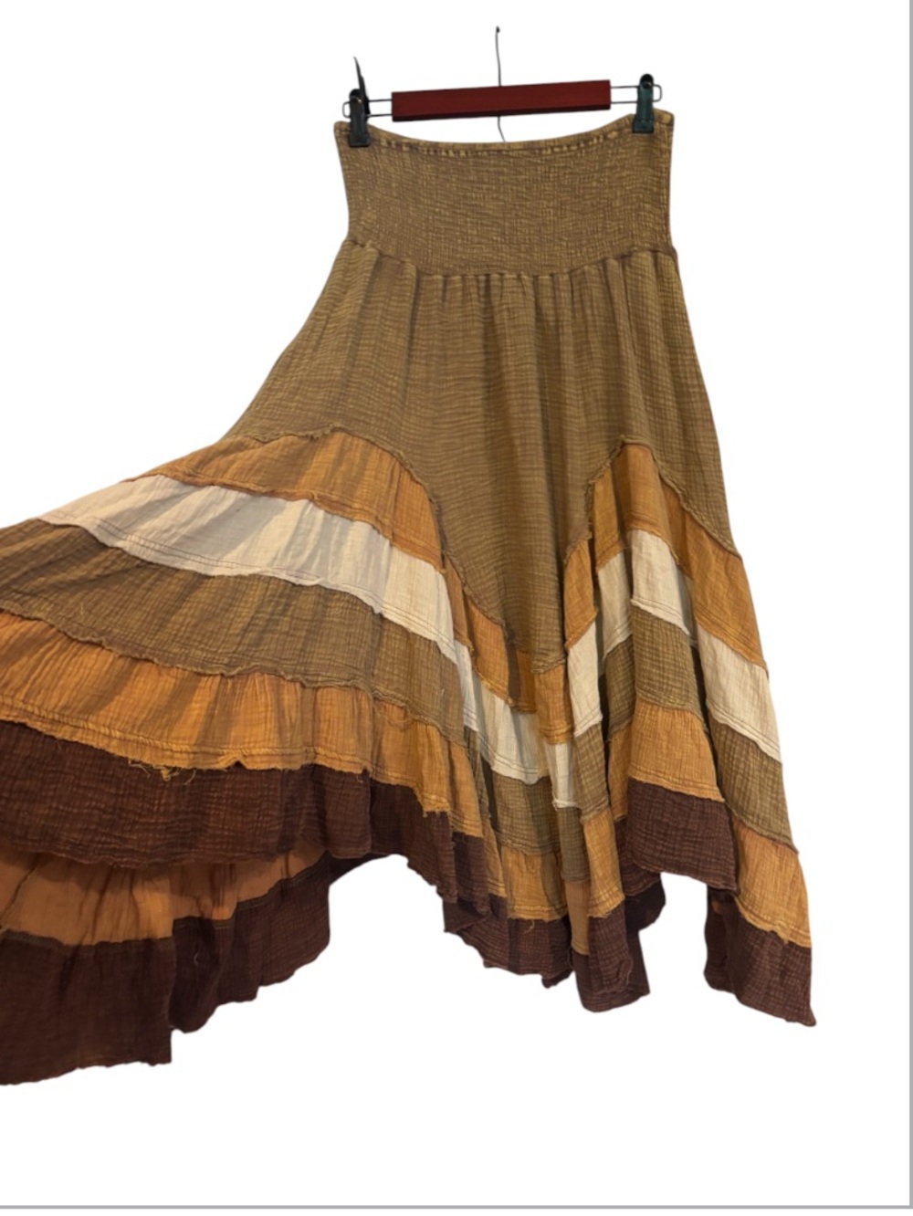 Oli & Hali Smocked Ruffle Tiered Maxi Skirt NWOT - Picture 9 of 11